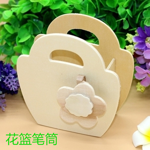 Children's Handmade DIY Wooden Small Tree Hexagonal Pen Holder Snowflake Clay Wooden Mold Creative Handmade DIY Pen Holder