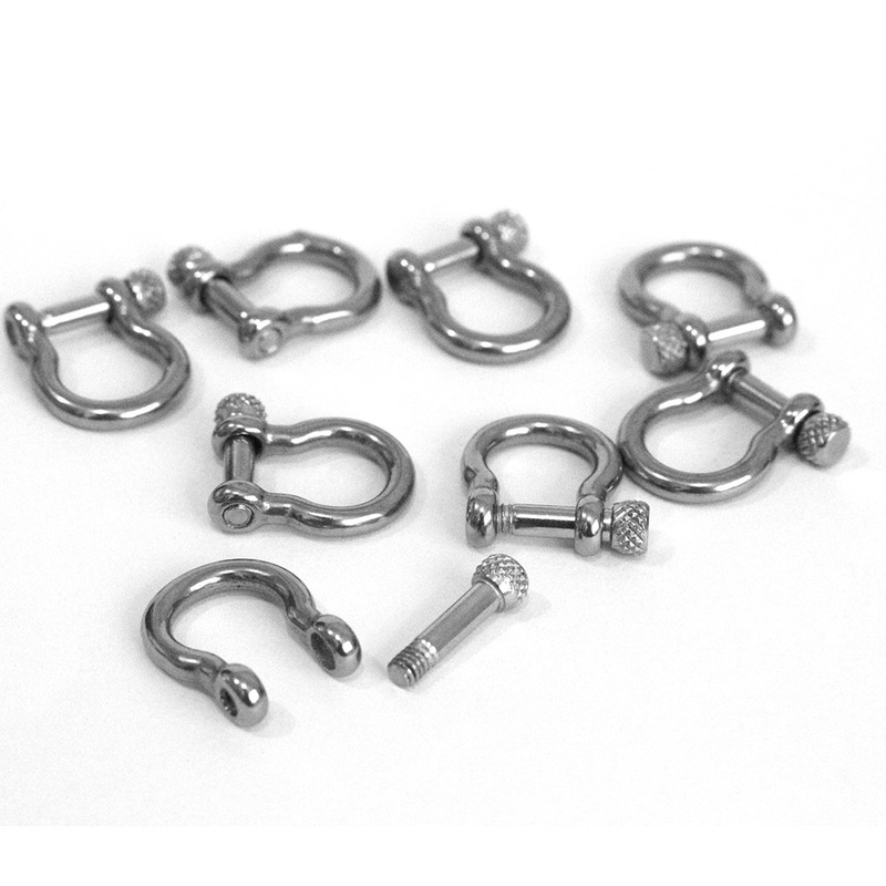 M4 stainless steel SS 304L U-shaped O-bow shackle umbrella rope bracelet steel buckle jewelry accessories