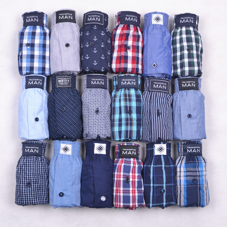 Foreign Trade Tail Men's Underwear Arlo Pants Home Shorts Yarn-dyed Printed Underwear Polyester Cotton