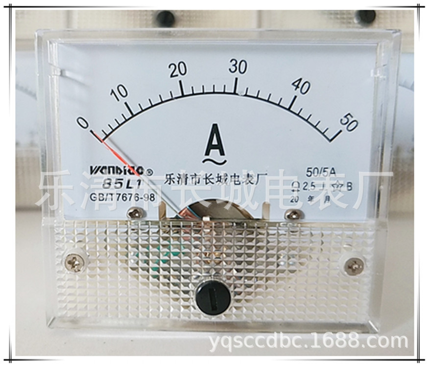85L1 50/5A 交流指针电流表  65*55