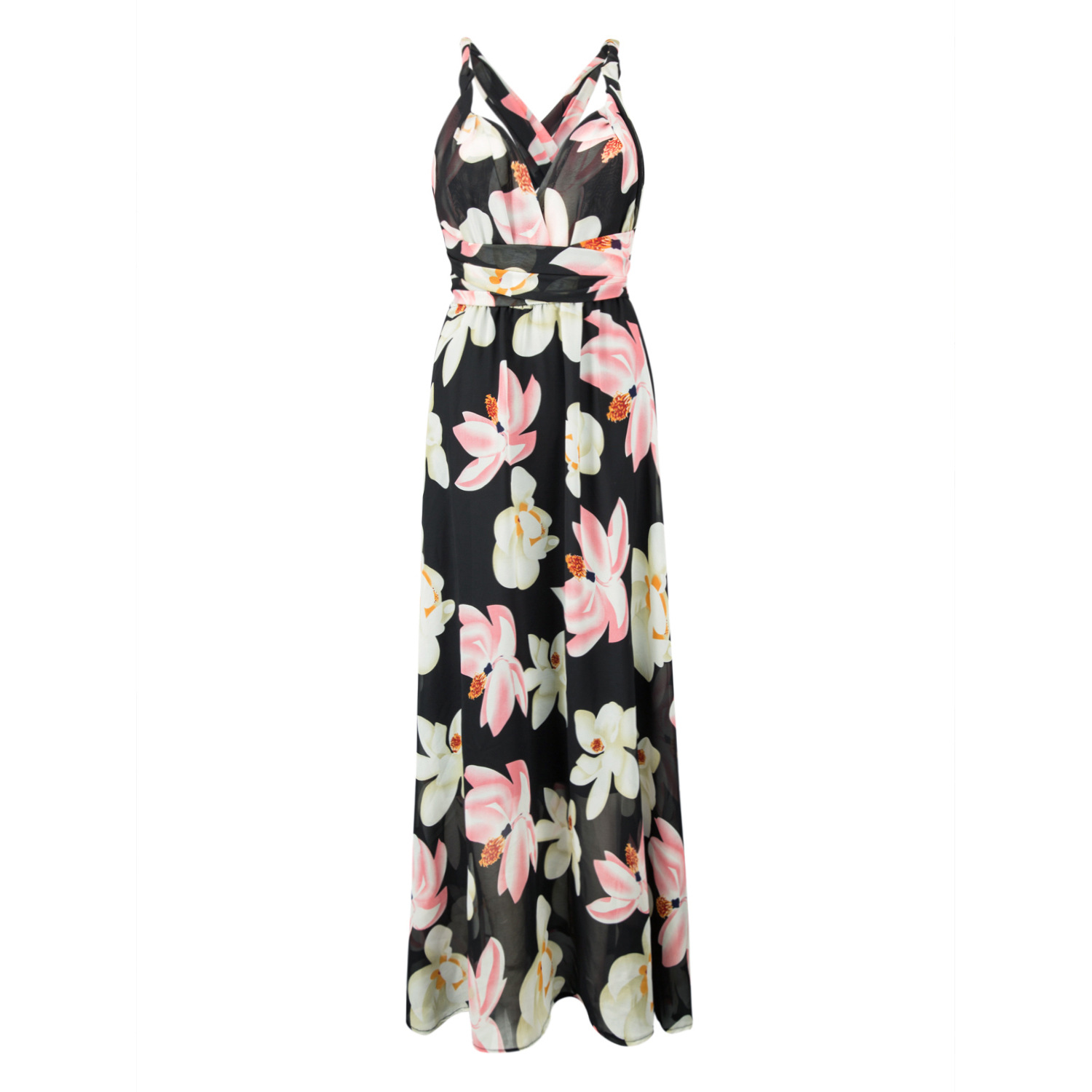 Floral Chiffon Dress Versatile Style Elegant Design Comfortable Fit Perfect for Parties or Casual Outings OEM