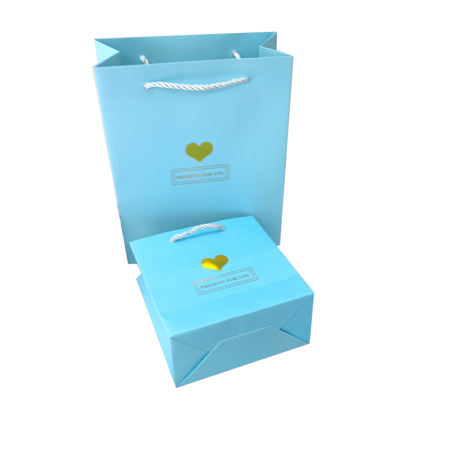 Bolso de amor bronceado blanco Bolso de papel portátil rojo de alta gama Bolso de regalo de joyería Bolso pequeño de papel de cartón blanco