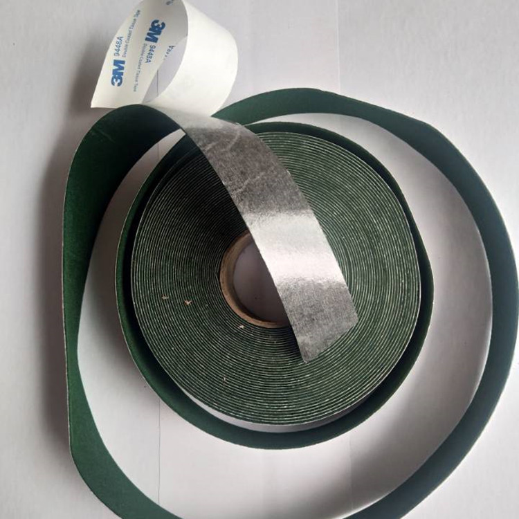 蓝色双面胶绒布批发/不干胶蓝色绒布/蓝色带胶绒布