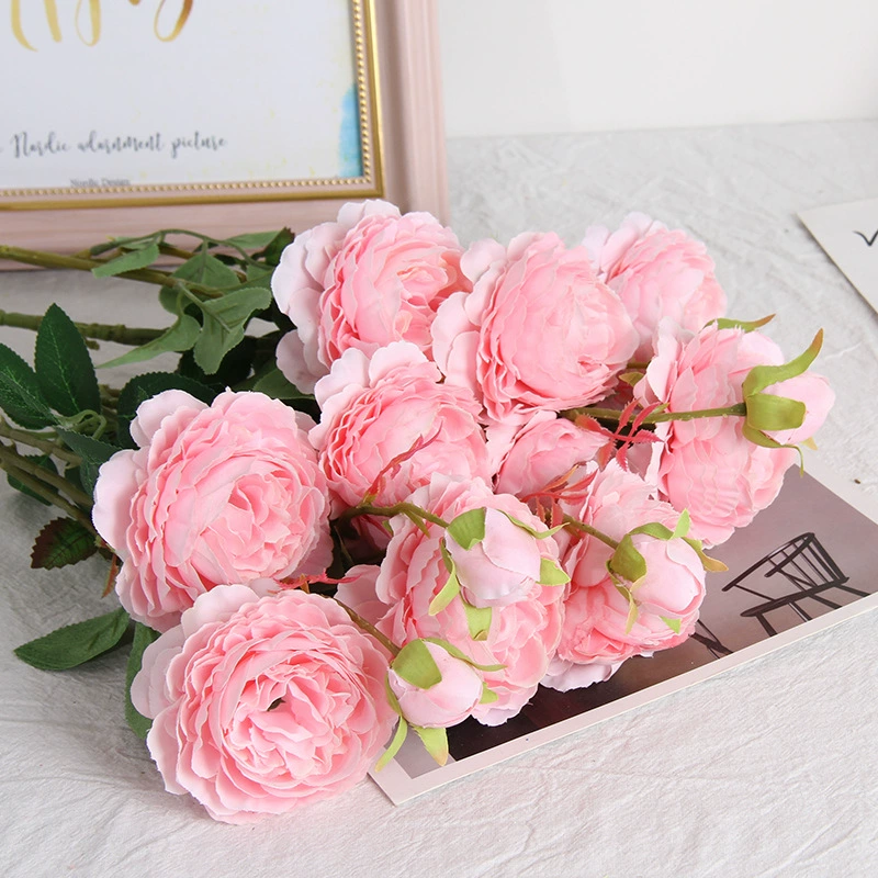 Сумка в европейском стиле, core Western rose 3 головки пионов imitate flowers manufacturers home decoration wedding wall fake flower MW51010