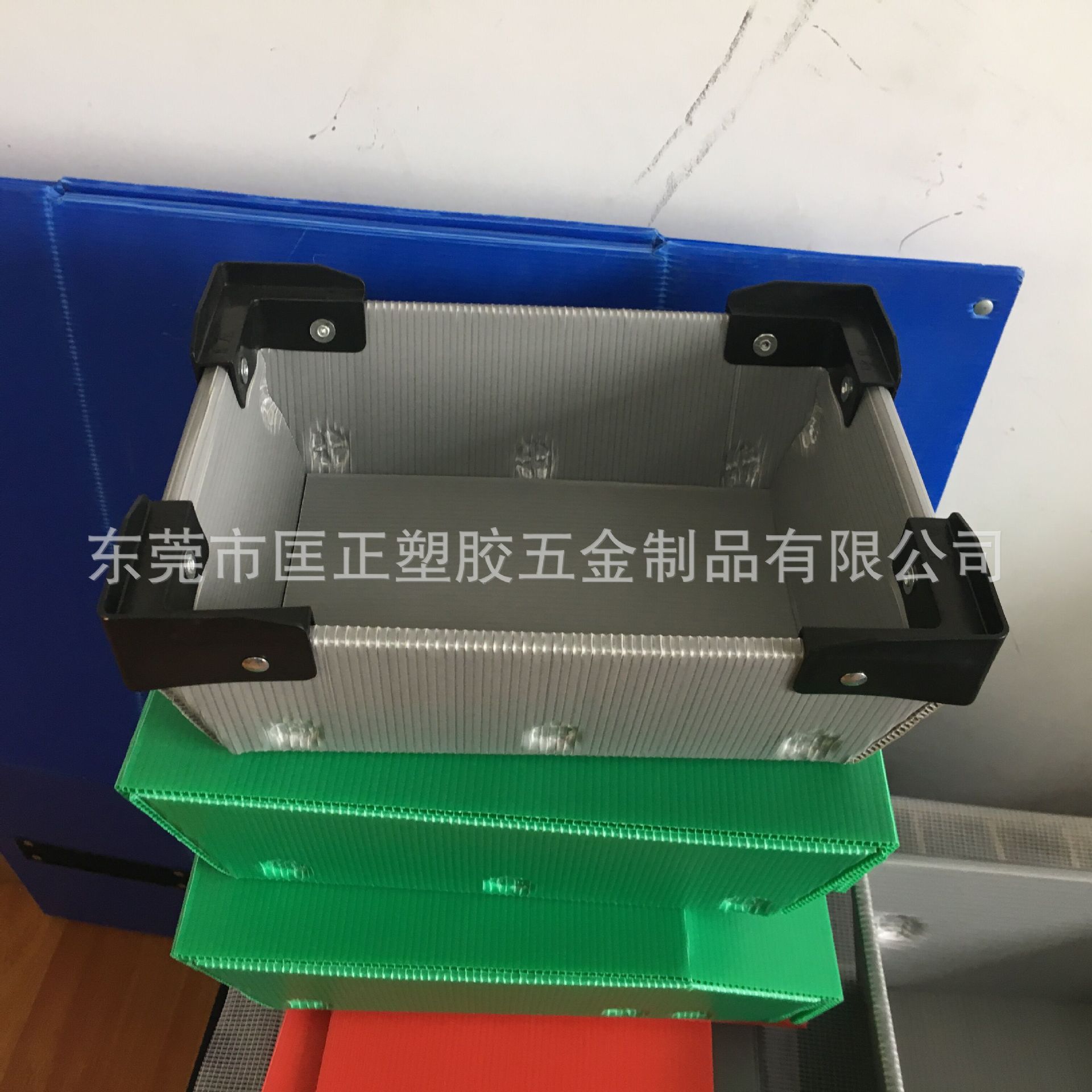 中空板盒子 灰色PP万通板周转箱 可堆叠节省空间