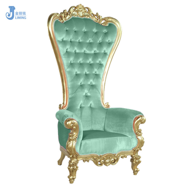 Fábrica al por mayor de fibra de vidrio dragón silla resina rey Silla de ocio silla de la boda silla Europea tallada rey silla