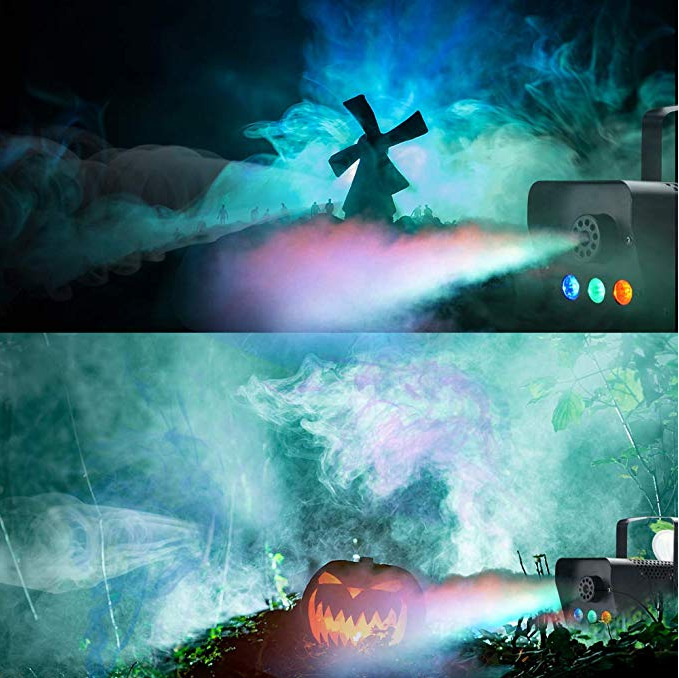 LED400W/500W control remoto máquina de humo de control de alambre rojo verde azul colorido largo brillante EFECTO DE ETAPA generador de humo