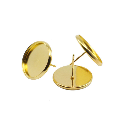 DIY earring accessories, disc welding ear pins, time gem base, 8-20mm disc earrings, environmentally friendly materials