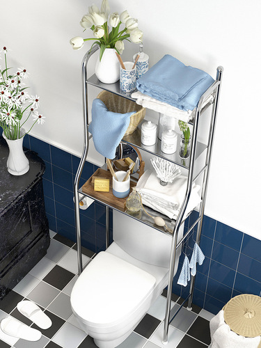 Stainless steel bathroom toilet rack wholesale storage toilet toilet floor-standing washing machine toilet rack