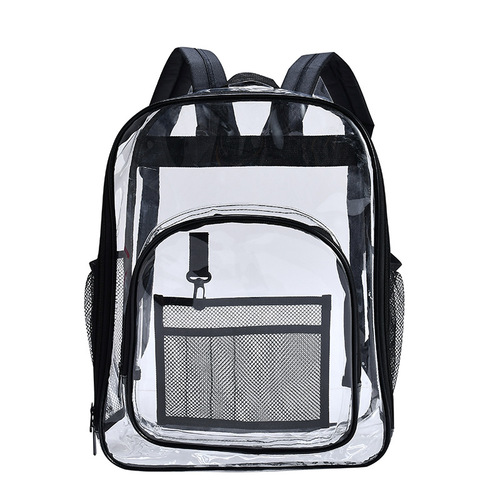 Cross-border best-selling transparent backpack waterproof PVC storage bag large capacity student school bag men and women backpack