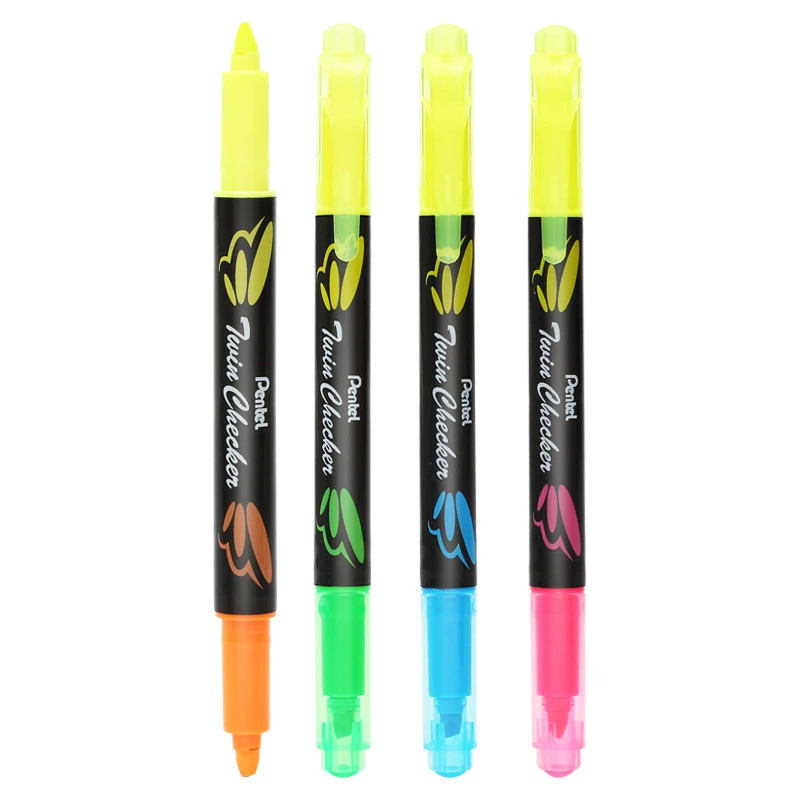 Pentel SXS15 SLW8 двухголовиковая двухцветная маркер-ручка в Японии
