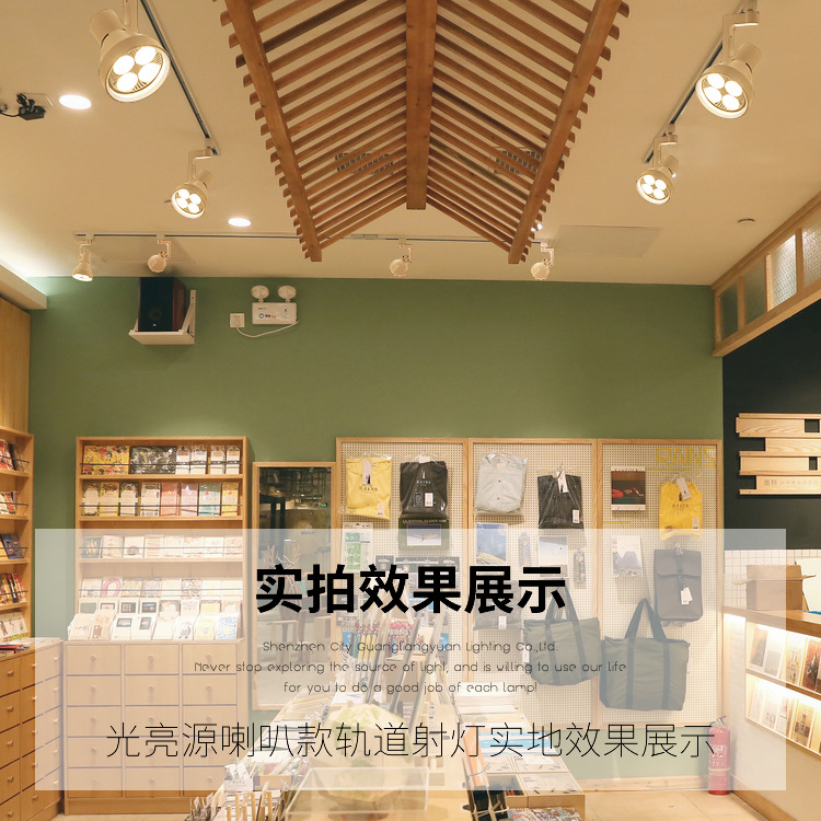 Track lights for clothing stores 24W 35W 45W, chain supermarkets, shopping malls PAR30 fresh produce lights 110V LED track spotlights