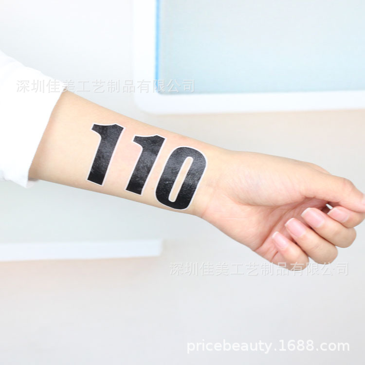 Protección del medio ambiente impresión en color dorado luminoso impresión en color tatuaje pegatinas QR código LOGO fiesta promoción cara pegatinas papel DIY