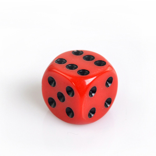 Cross-border supply No. 16 red black dot rounded dice dice board game mahjong accessories 1.6CM