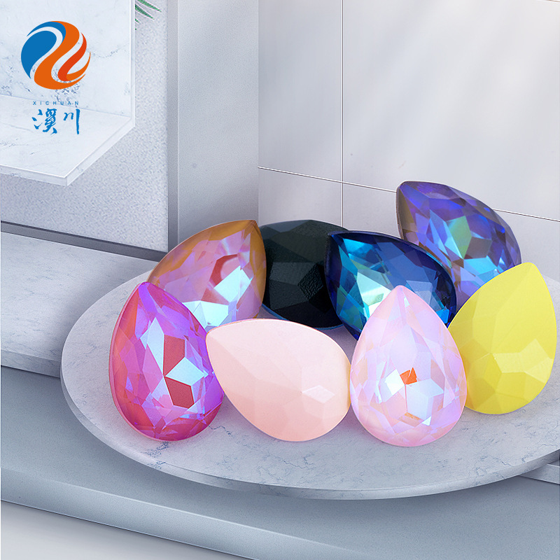 厂家直销 水滴 高顶钻 异型水钻 diy饰品配件尖底钻美甲贴钻材料