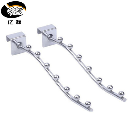 Manufacturer wholesale square tube hook electroplated bedside hook clothing store supermarket shelf display rack shelf metal hook