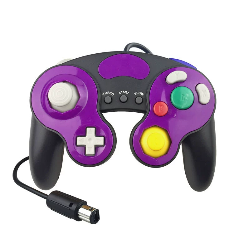[Wii/NGC проводной контроллер контроллер GameCube быстрое вибрационное ngc3-точка джойстик с декоративной пластиной]