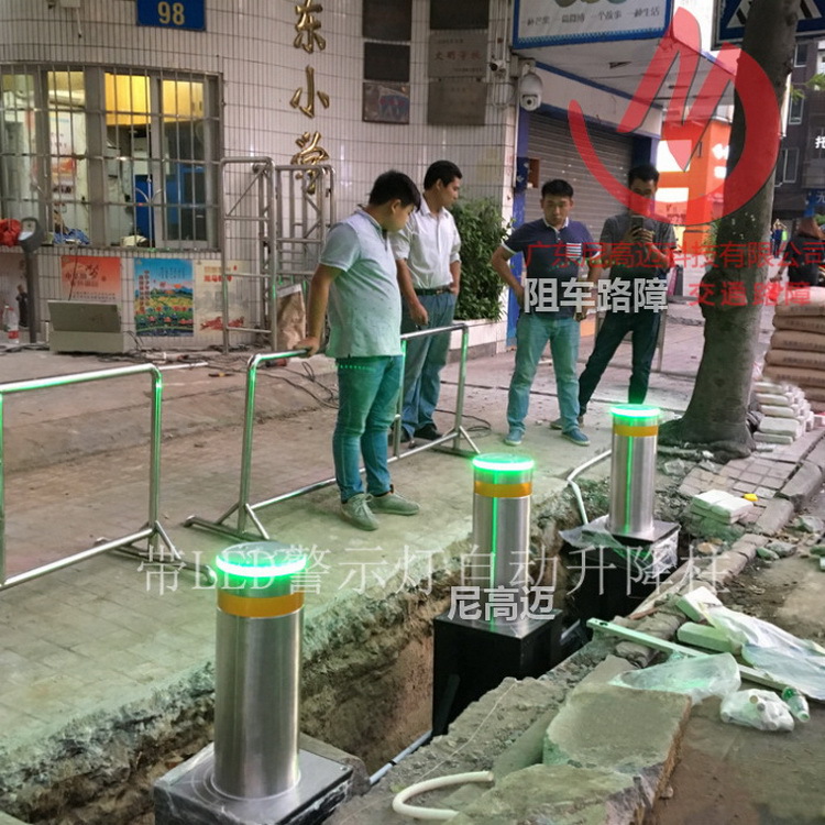 液压自动升降防撞柱 不锈钢路桩 景点路口安装警示隔离不锈钢路柱