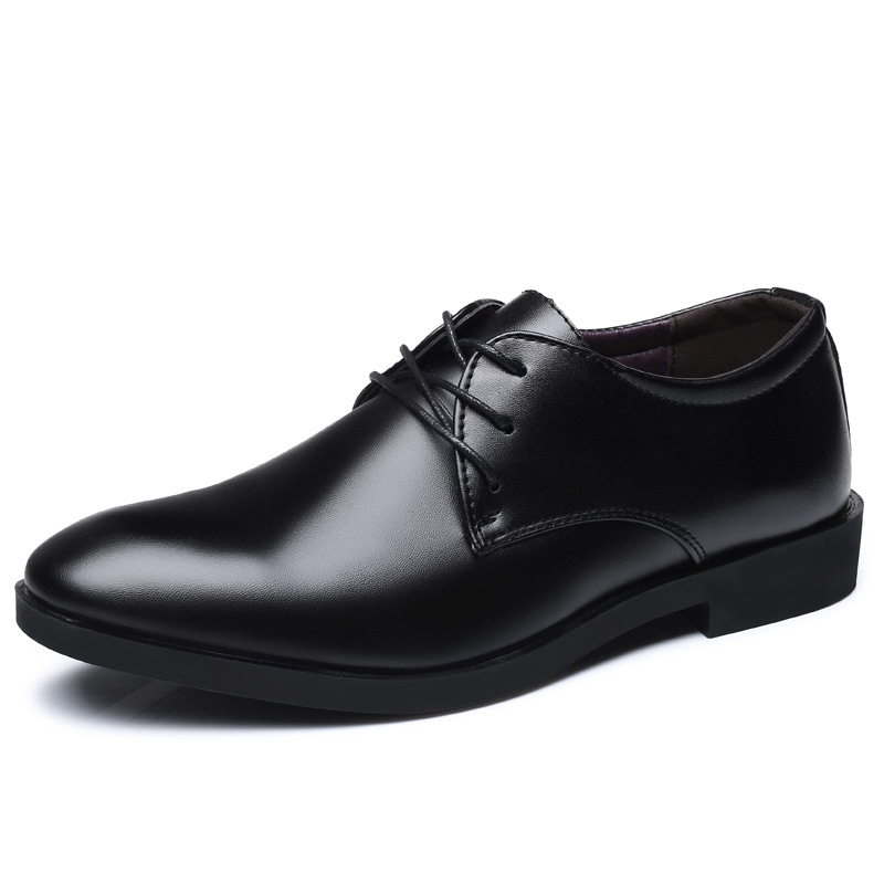 Primavera y verano nuevos zapatos de cuero para hombres británicos negocios moda coreana formal zapatos casuales zapatos de hombre con cordones entrega de una pieza image 7