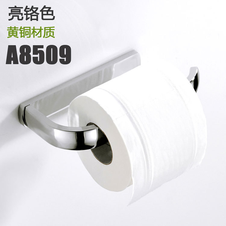 Plata brillante superventas cuarto de baño de latón cromado titular de papel higiénico marco caja de rollo caja