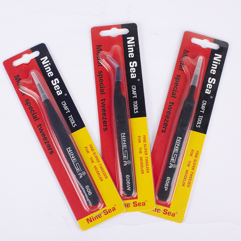 正品九洋NineSea模型专用弯头镊子 模型工具 防磁 防静电