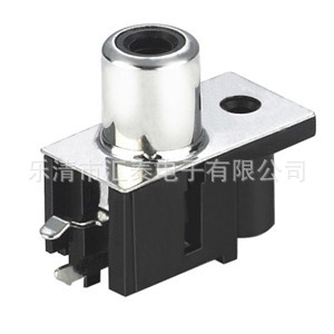 厂家直销供应音视频RCA117单孔插座 同芯插座 AV-8.4-17