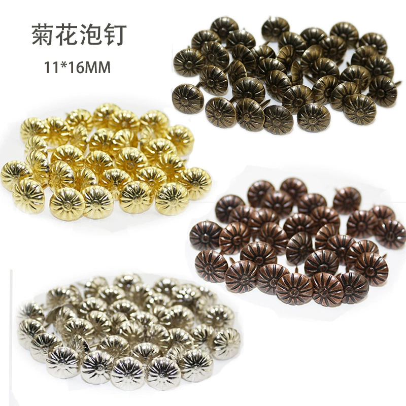 11*16 Хризантема пузырь гвоздь Ретро Железный цветок пузырь Внешняя торговля пузырь украшение для ногтей диван мягкая сумка фиксированный круглый гвоздь маленький цветочный гвоздь
