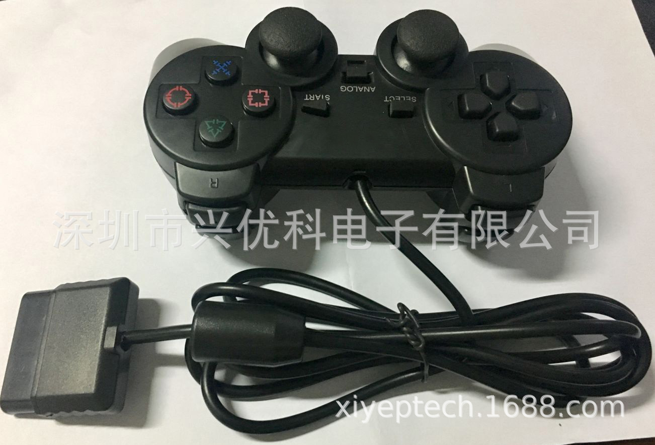 Проводной игровой контроллер для PS2 Sony, черный