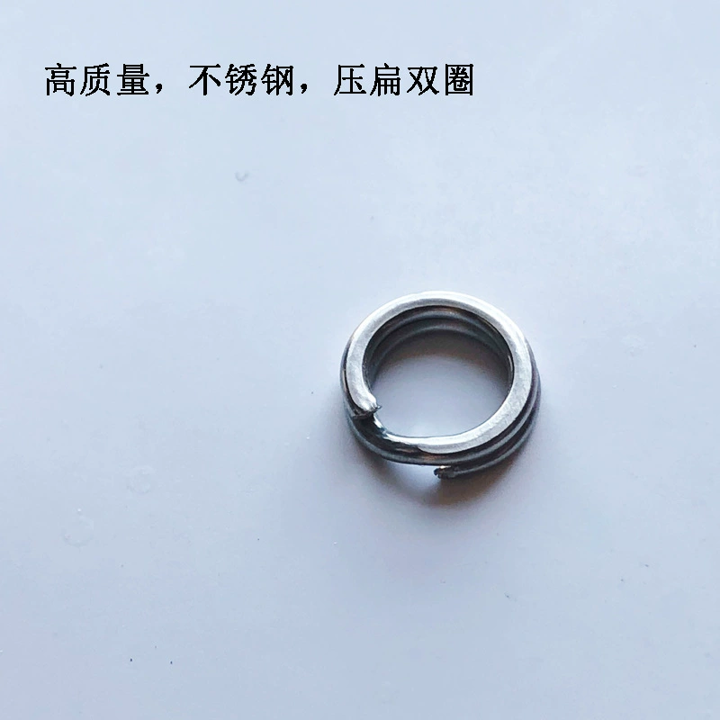Оптовая продажа из Нержавеющей Стали Прочное раздавленное двойное кольцо раздавленное плоское кольцо соединительное кольцо аксессуары для рыболовных снастей Luya Bait 304 сталь