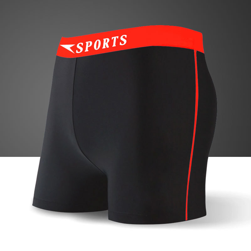 Herun natación troncos hombres boxeador de cinco puntos sueltos anti-vergüenza adultos natación troncos playa de primavera caliente moda profesional