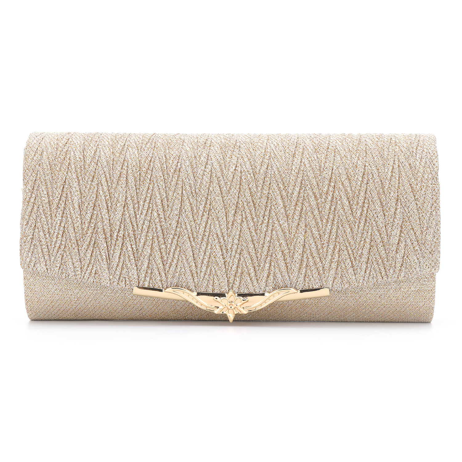 En stock nuevo bolso de noche europeo y americano moda mujer vestido de noche bolsa material flash embrague fiesta metal plisado bolso de las mujeres