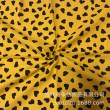 棉质涂料印花布 斜纹1906#爱心花布 睡衣连衣裙衣服里布 现货批发