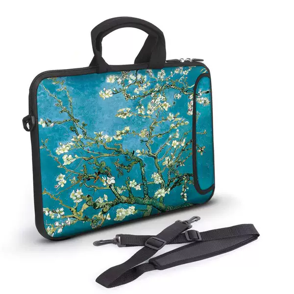 Factory direct cross-border fashion hot painting shoulder portable tablet notebook computer liner bag portable zipper bag