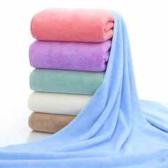 Bath towel microfiber 70*140 coral velvet thickened adult beach absorbent soft gift manufacturer bath towel wholesale