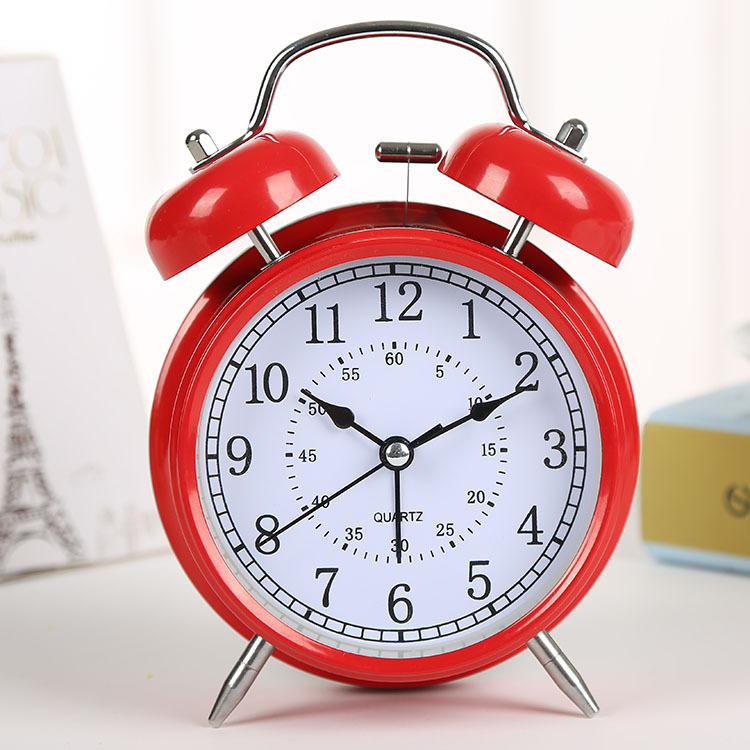 Suministro directo de fábrica 4 pulgadas reloj digital estudiante hogar inteligente alarma reloj de noche escritorio metal decoración pequeño despertador