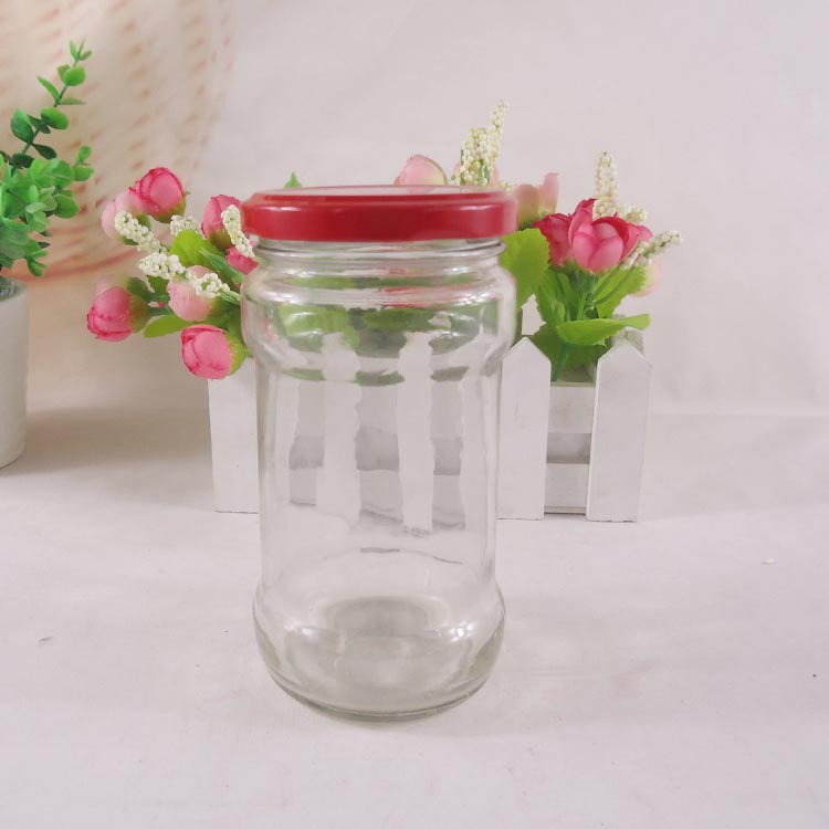 厂家直销260ml玻璃酱菜瓶  透明圆形芝麻酱瓶辣椒酱玻璃瓶批发
