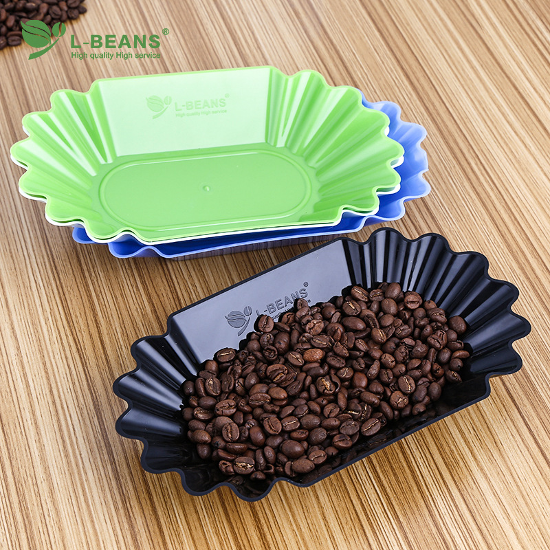 PP塑料咖啡生豆盘咖啡熟豆盘样豆盘咖啡豆展示盘烘焙杯测用