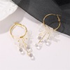 Fashionable crystal, universal earrings, South Korean goods, accessory, Korean style, city style, flowered