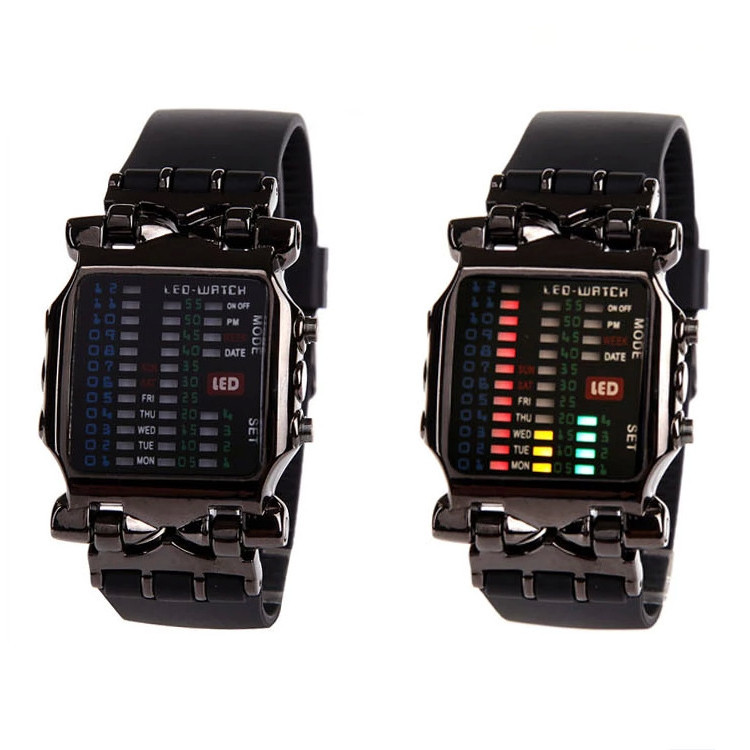 Nuevo Comercio exterior comercio electrónico Venta caliente binario LED reloj electrónico creativo cangrejo reloj estudiante LED cangrejo reloj