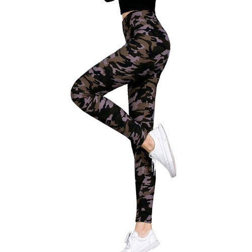 Women's Camouflage Tights with Stretchy Capri Length Outerwear Petite Pants