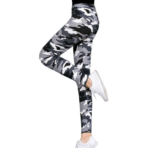 Women's Camouflage Tights with Stretchy Capri Length Outerwear Petite Pants