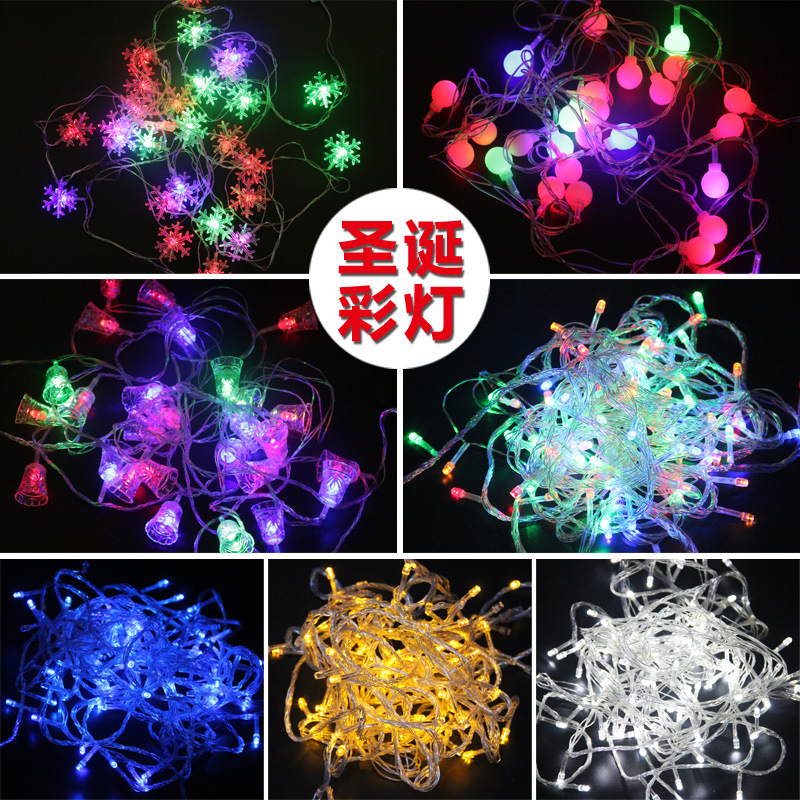 Decoración de Navidad pinsheng escena árbol de Navidad colgante luces LED luces de Navidad iluminación 10 m 100 cabezas