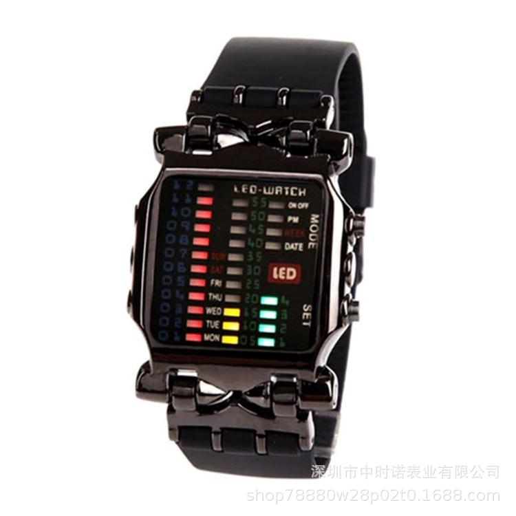 Nuevo Comercio exterior comercio electrónico Venta caliente binario LED reloj electrónico creativo cangrejo reloj estudiante LED cangrejo reloj
