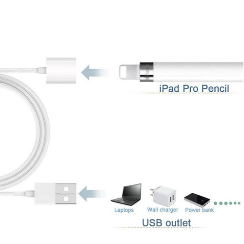Apple Pencil Charging Cable for Apple iPad, Cross-border USB Male to 8Pin Female Phone Charging Cable