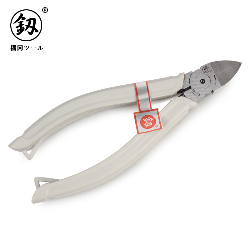 供应福冈工具TPE仿生柄水口钳子6寸斜口钳剪线钳迷你剪钳子