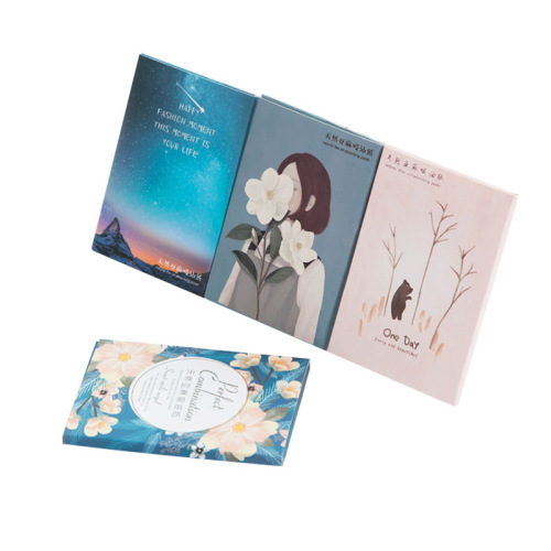 Summer portable blue film linen oil-absorbing facial tissue fresh ladies facial oil-absorbing facial tissue 50 pieces in a box wholesale