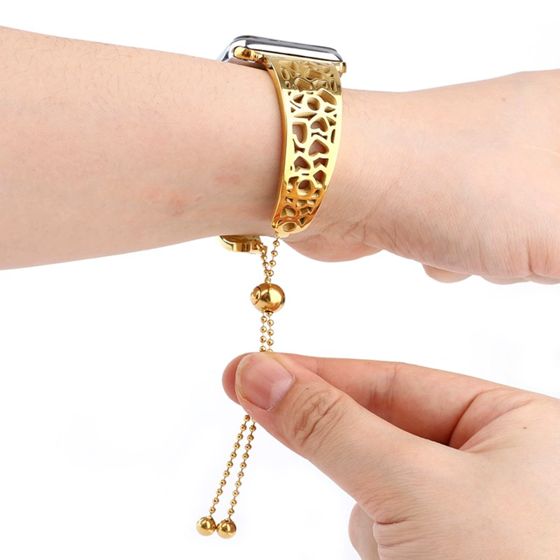 Подходит для ремешка Apple Watch Браслет из нержавеющей стали Браслет Ремешок iwatch4/5 Поколение Полый ремешок-цепочка