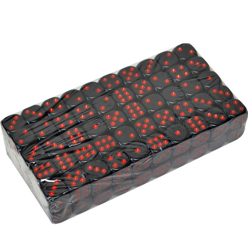 Cross-border supply No. 16 black red dot rounded dice dice sieve board game mahjong accessories 1.6CM