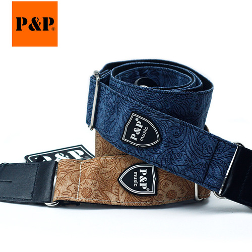 PP guitar strap retro guitar strap wholesale denim cotton bakelite universal guitar strap folk guitar strap factory