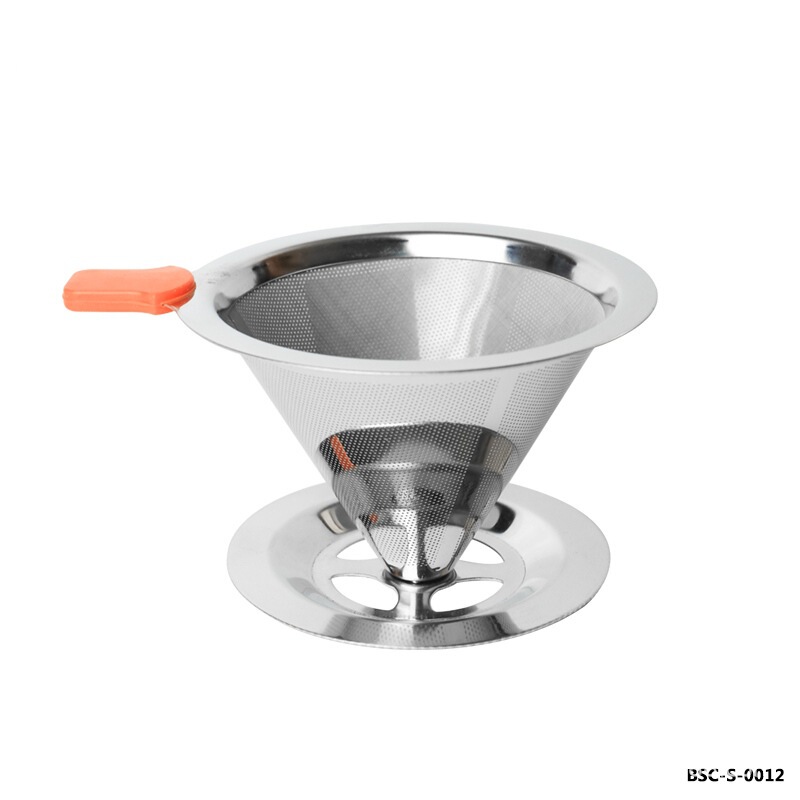 V60 Stainless Steel Coffee Filter with Base Filter-Free Filter Coffee Filter